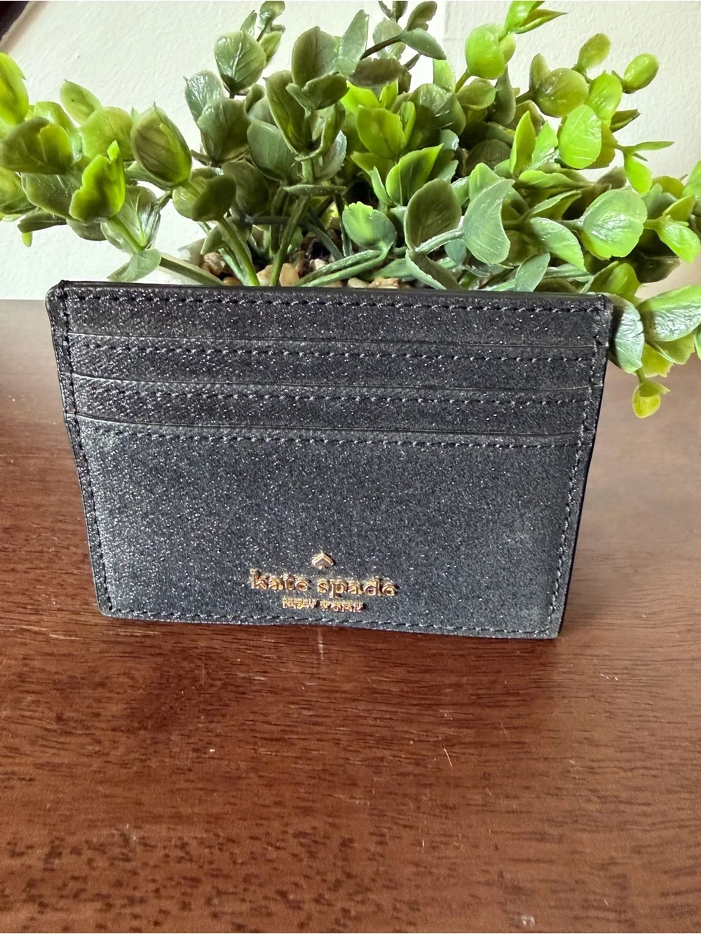 kate spade ♠️ glitter card holder
